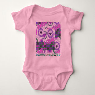 Mooie liefde hart motief art print romper