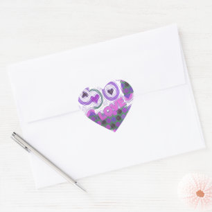 Mooie liefde hart motief art print sticker