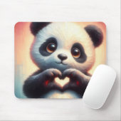 Mooie liefde hart panda muismat (Met muis)