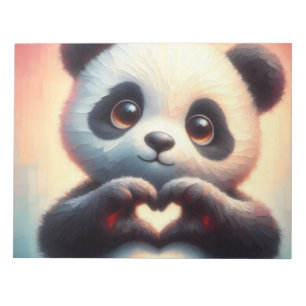 Mooie liefde hart panda notitieblok