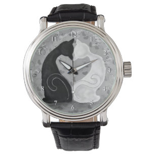 Mooie Liefde Kat Paar Horloge Gift