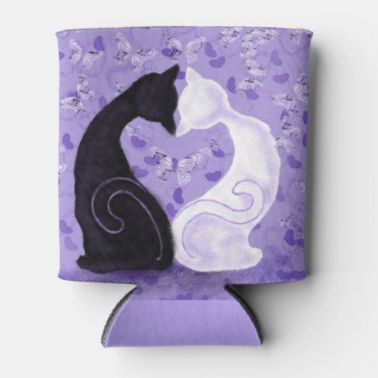 Mooie Liefde Koelbox met Kat Paar Blikjeskoeler (Voorkant)