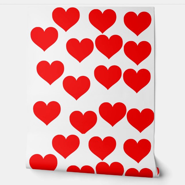 Mooie Liefde rood hart wallpaper Behang (Afrollen)