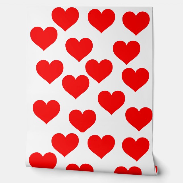 Mooie Liefde rood hart wallpaper Behang (Afrollen)