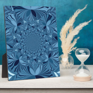 Mooie Lieflijke Iriserende Blauwe Kaleidoscoop Kun Fotoplaat
