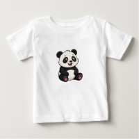 Mooie Lieve Cartoon Panda Beer Baby T-Shirt