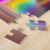 Mooie lieve kleurrijke Schattigee pluizige lama Legpuzzel (Zijkant)