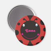 Mooie lieveheersbeestje gepersonaliseerde naam koe magneet (Voorkant / Achterkant)