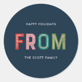 Mooie lijnen vakantie Kerst sticker (Voorkant)