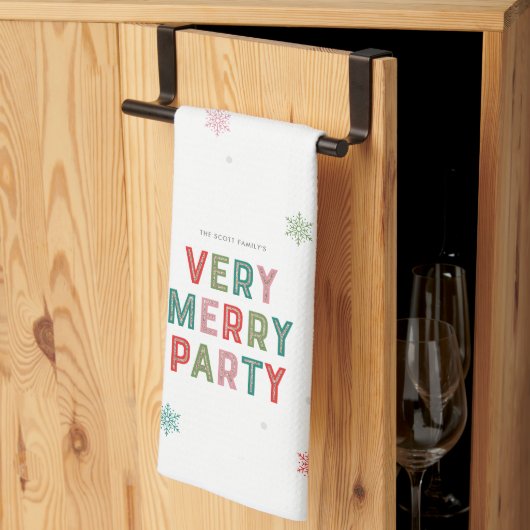 Mooie lijnen vrolijk en heldere vakantie partij ha theedoek (Derde Gevouwen)