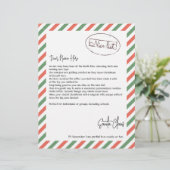 Mooie lijst brief van Santa gepersonaliseerd (Staand voorkant)