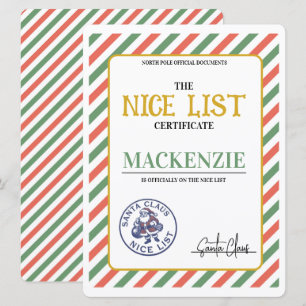 Mooie Lijst Certificaat Getekend door Sinterklaas Feestdagenkaart