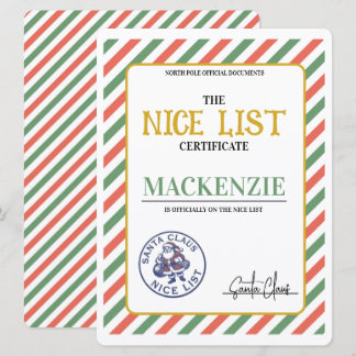 Mooie Lijst Certificaat Getekend door Sinterklaas Feestdagenkaart