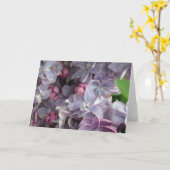 Mooie Lila Wenskaart Kaart (Gele Bloem)