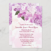 Mooie Lilacs Custom bruiloft uitnodiging (Voorkant / Achterkant)