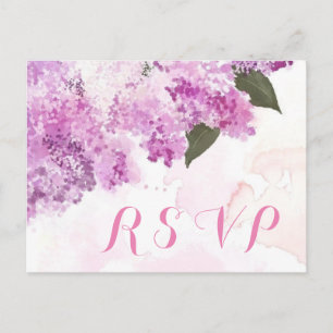 Mooie Lilacs Custom RSVP-kaart Uitnodiging Briefkaart
