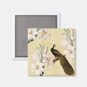 Mooie Lilies Peacock Magneet (Voorkant / Achterkant)