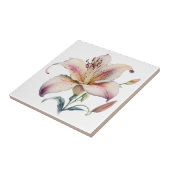 Mooie Lily  Botanische Keramische Tegel Tegeltje (Zijkant)