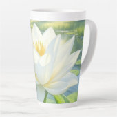 Mooie Lily Flower Latte Mok (Rechterhoek)