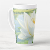 Mooie Lily Flower Latte Mok (Linkerhoek)