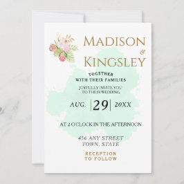 Mooie Lime Green 💚 Elegante Boho bruiloft Kaart