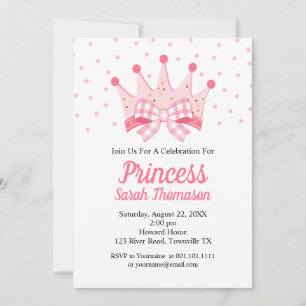 Mooie lint Prinsessen Kroon Verjaardagsfeest Uitno Kaart