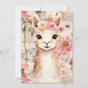 Mooie Llama-kaarten (binnenkant blanco) Bedankkaart