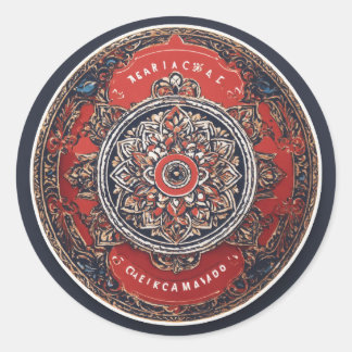 Mooie logo voor sticker kaarten met witte achtergr