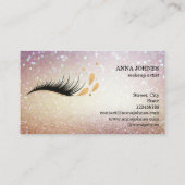 Mooie Long Lash Extension Make-up Feather Visitekaartje (Achterkant)