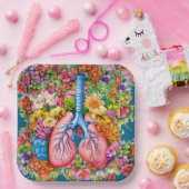 Mooie longen papieren bordje (Feest)