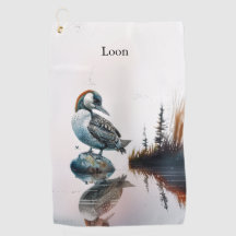 Mooie Loon op een rots in waterverf