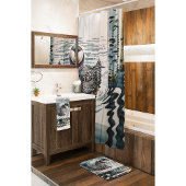 Mooie Loon op water in waterverf Bad Handdoek