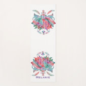 Mooie Lotus Flower Boho Art gepersonaliseerd Yogamat (Voorkant)