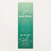 Mooie Lotus Flower White Green Ombre Gradation