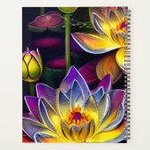 Mooie Lotus Flowers bij nacht Planner (Achterkant)