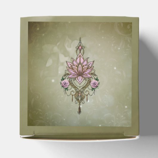 Mooie lotusbloesem bedankdoosjes (Bovenkant)