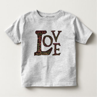 Mooie, LOVE WordArt - Spread Love & Compassion Kinder Shirts