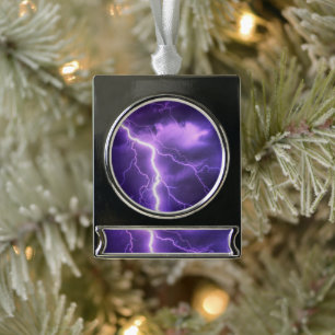 mooie lucht, donder verzilverd banner ornament