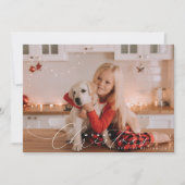 Mooie, luchtige Kerstscriptie foto Feestdagenkaart (Voorkant)