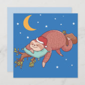 Mooie Luiaard Kerstkaart (Voorkant / Achterkant)