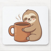 Mooie Luiaard Koffie Sticker