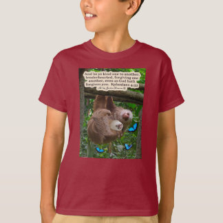 Mooie luiaard Schrift: Efeziërs 4:32 T-shirt