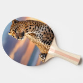 Mooie luipaard tafeltennisbatje (Zijkant)