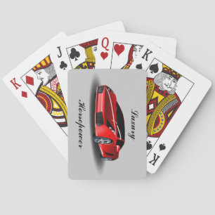Mooie luxe sportwagen dek van speelkaarten