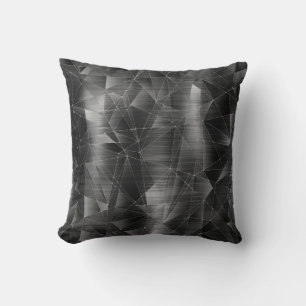 Mooie Luxury Black Silver Geometrical Pattern Kussen