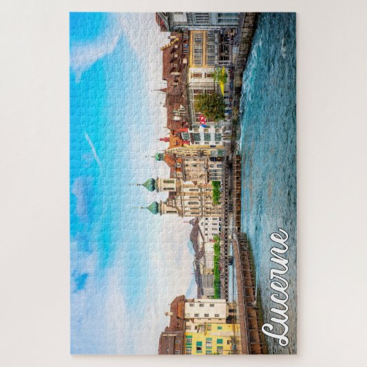 Mooie Luzern, Zwitserland Legpuzzel (Verticaal)