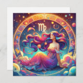 Mooie Maagd Vrouw | horoscoopkunst (Voorkant / Achterkant)
