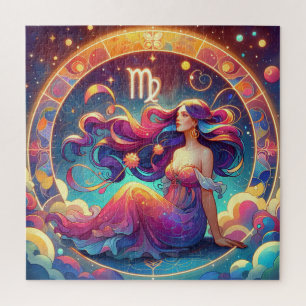 Mooie Maagd Vrouw horoscoopkunst Legpuzzel