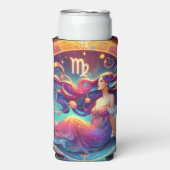 Mooie Maagd Vrouw met Horoscoop Info op Terug (Seltzer Voorkant)