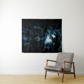 Mooie maan gloeit door bomen wandkleed (In Situ (horizontaal))